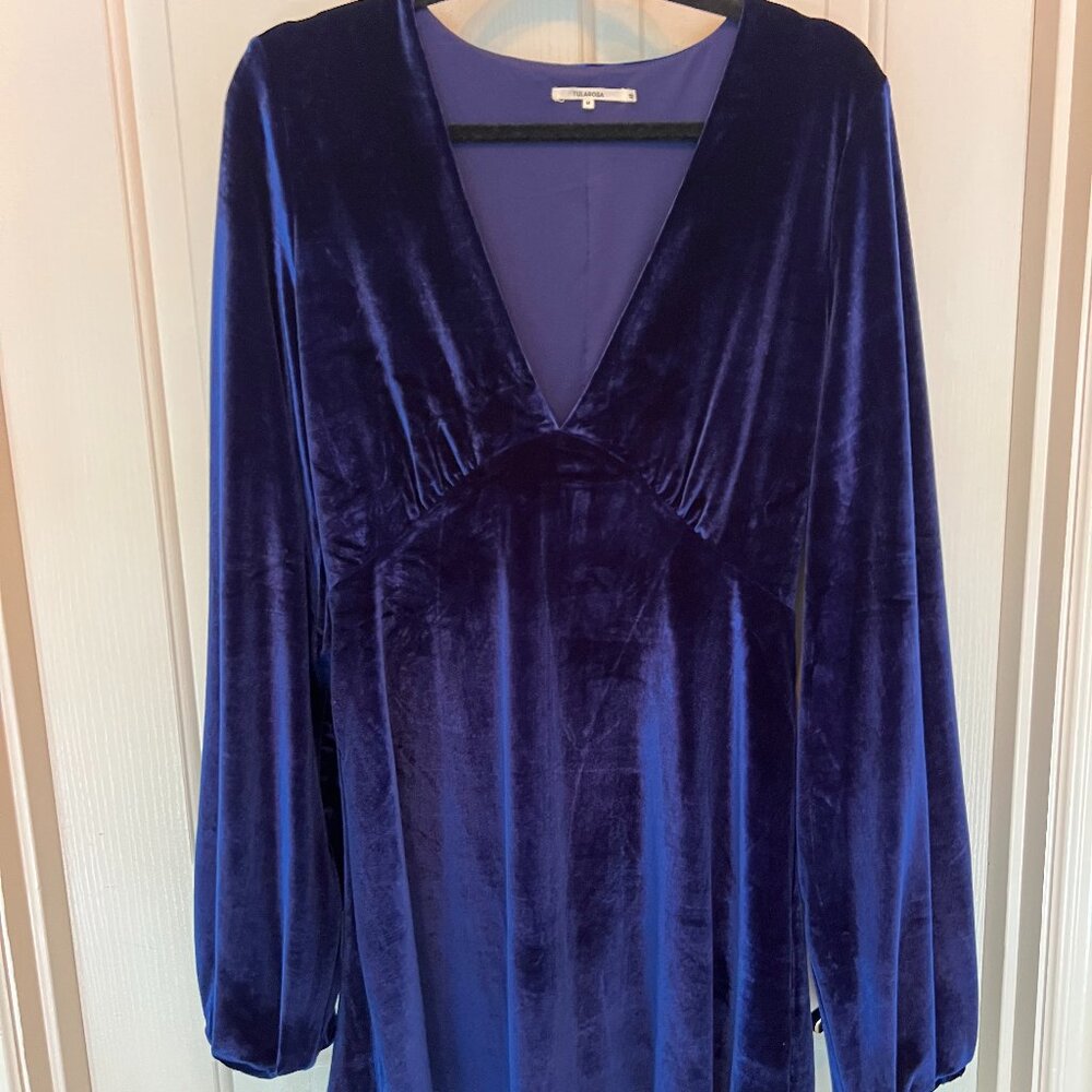 L/S Velvet Blue Dress